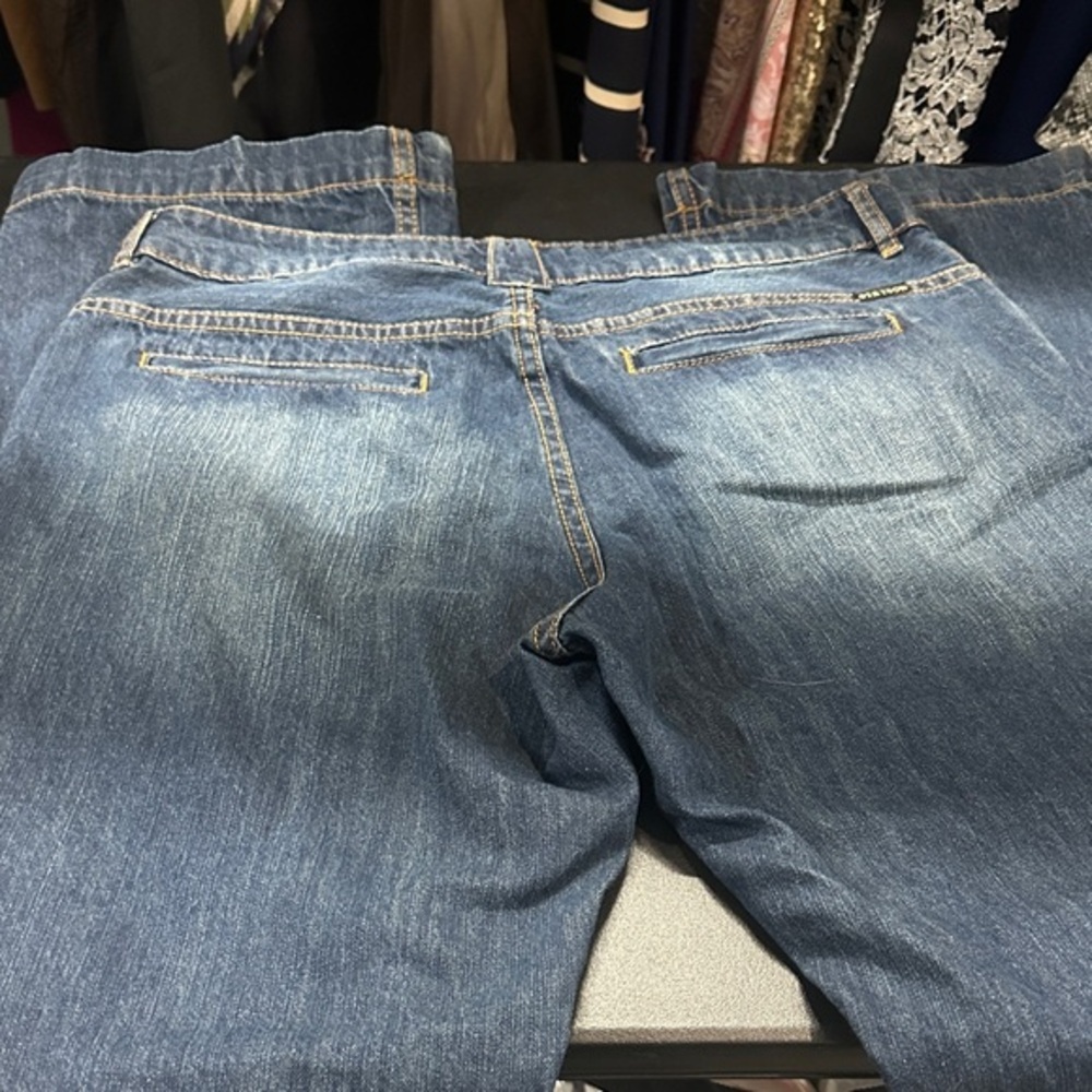 A61.    Stetson Blue Wide Leg trouser Jeans size 16 long